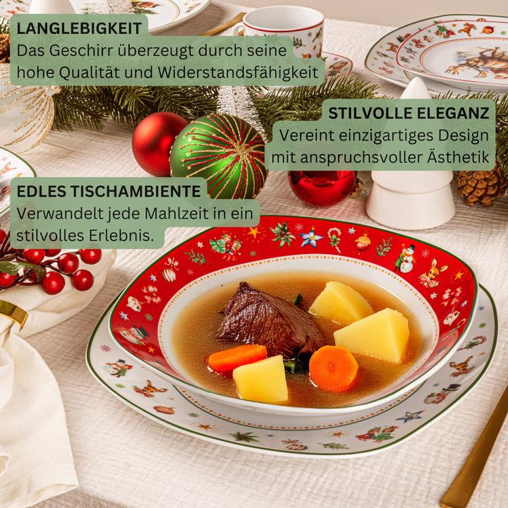 Produktbild Sänger Geschirr Tafelservice Bilgola Christmas Design (18 Stück)