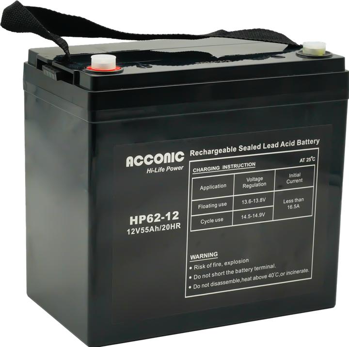 Produktbild Acconic HP62-12 Hi-Life Power AGM 12V 62Ah Bleiakku (12 V, 62 Ah)