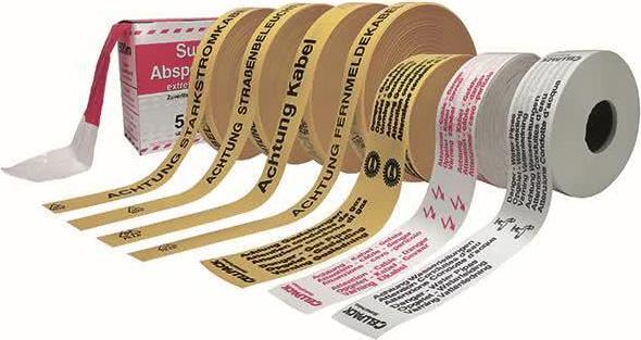 Actual product image CellPack Route tape a 250m roll 145864 "Attention telecommunication cable" 40mm wide (40 mm)