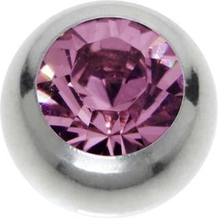 Bijouteria Piercingverschluss (Edelstahl, Kristall)