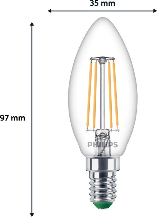 Produktbild Philips Classic ultraeffiziente LED (E14, 2.30 W, 485 lm, 1 x, A)