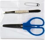 Produktbild IVF Hartmann Set Schere Pinzette Sicherheitsnadel Sicherheitsnadel
