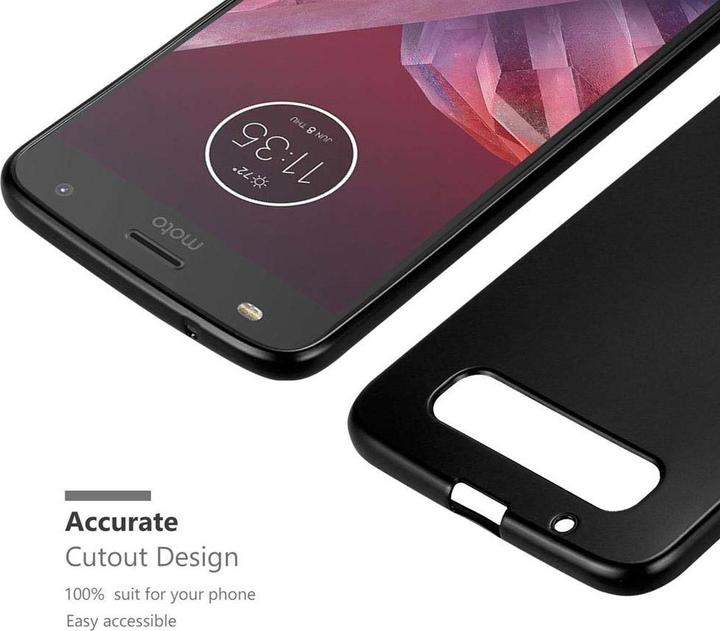 Actual product image Cadorabo TPU Matt Metallic Cover (Motorola Moto Z2)