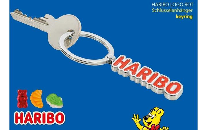 Produktbild Troika Schlüsselanhänger Haribo Logo Rot, Silber