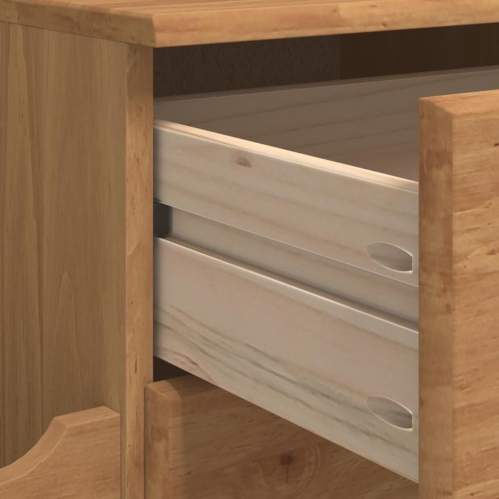 Immagine prodotto VidaXL Panca da ingresso "ASKIM" marrone miele 100x39x62 cm in legno di pino massiccio (100 cm)