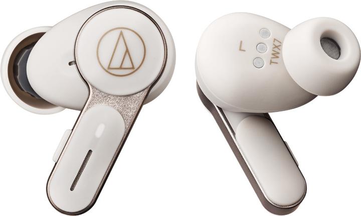 Produktbild Audio-Technica Kompiuterio kolonėlės WIRELESS EARBUDS ATH-TWX7 Baltas (ANC, 6.50 h, Kabellos)