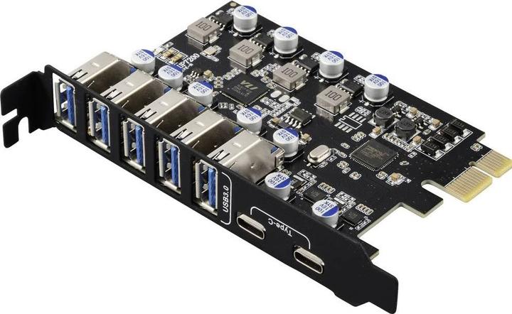 Image du produit Renkforce RF-6613198 5+2 Port USB 3.2 Gen 1 Controllerkarte USB-A (USB 3.0), USB