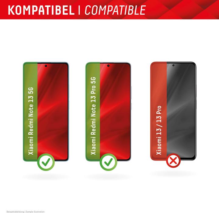 Produktbild Displex Real Glass, 2D Panzerglas (1 Stück, Xiaomi Redmi Note 13 Pro 5G, Xiaomi Redmi Note 13 5G)