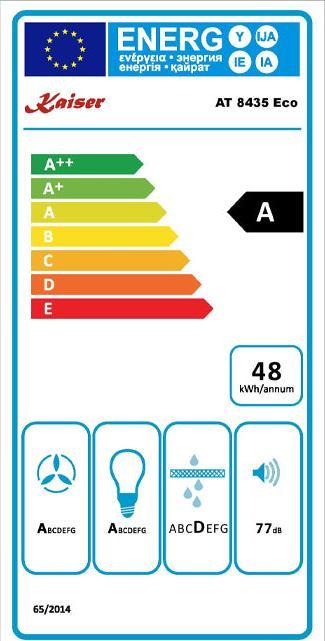 Energy Label Kaiser AT 8435 Eco (Wall hood)