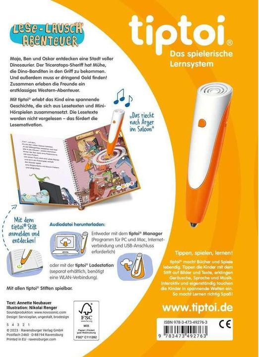 Produktbild tiptoi Lese-Lausch-Abenteuer Dino-Stadt (Deutsch, Annette Neubauer, Nikolai Renger, 2023)