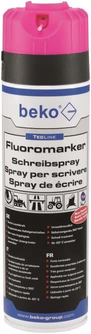 Produktbild Beko TecLine Fluoromarker Schreibspray 500 ml LEUCHTPINK 294 19 500 (Leuchtpink, 500 mm, 12 x)