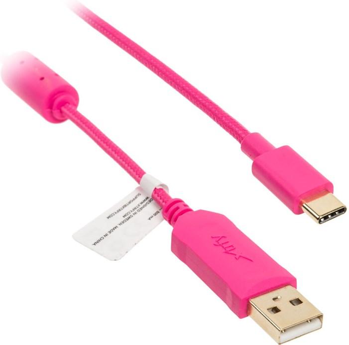 Produktbild CHERRY xtrfy USB-C auf USB-A Tastatur-Kabel, Standard, Braided (USB 2.0)
