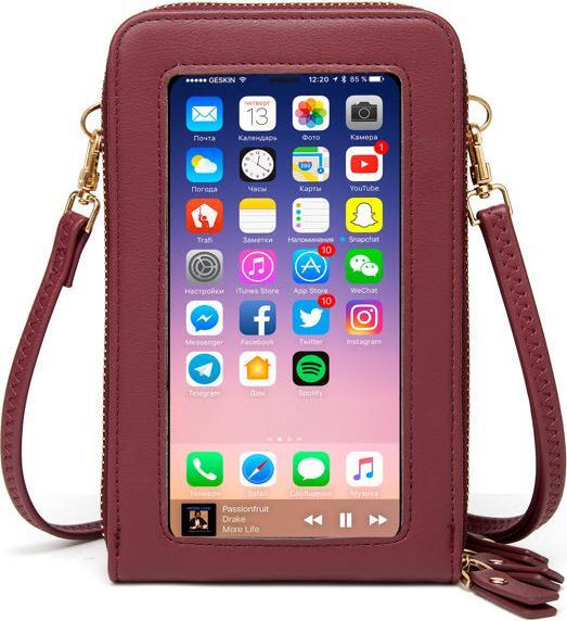Produktbild Cover-Discount Umhänge Handtasche mit Smartphone Fach rot
