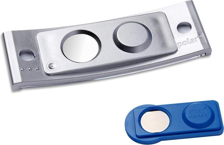 Badgepoint POL20MA66-5DR Badges, 64 x 22 mm, couleur métal