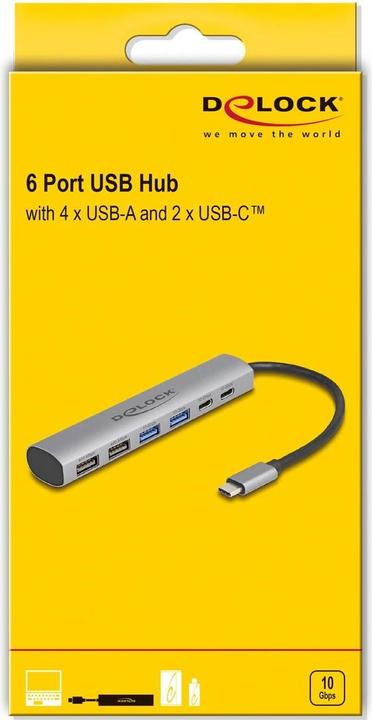 Produktbild Delock USB Hub (USB-C, 6 Ports)