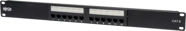 Produktbild Eaton 12-Port 1U Rack-Mount Cat6/Cat5 110 Patch Panel 568B RJ45 Ethernet TAA