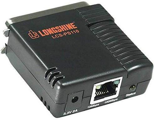 Image du produit Longshine Serveur d'impression 10/100 1x parallèle small/WEB Managem.