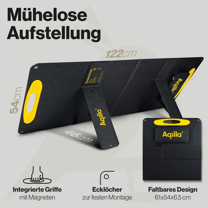 Actual product image Aqiila Sunbird P21 - Foldable solar panel (21 W, 0.60 kg)