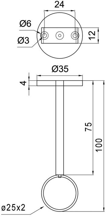 Immagine prodotto OK-Line Cuscinetto centrale del tubo del mobile