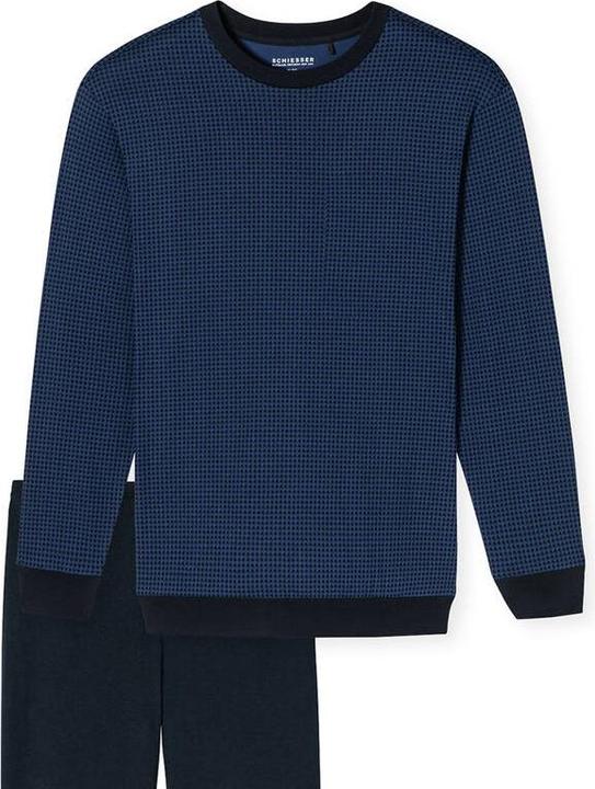 Produktbild Schiesser langer Herren Pyjama / Schlafanzug mit Rundhals-Ausschnitt (S)