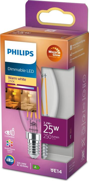 Actual product image Philips Lamp (E14, 3.20 W, 250 lm, 1 x, A)