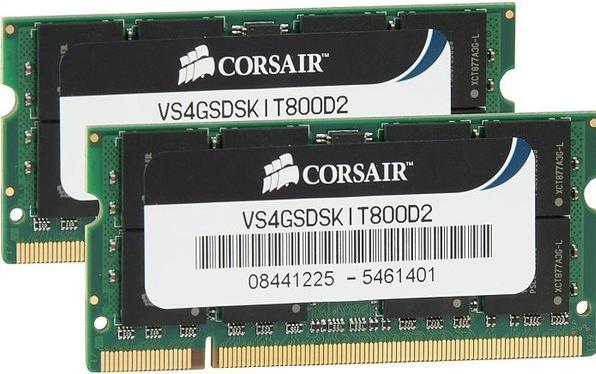 Corsair ValueSelect (2 x 2GB, 800 MHz, DDR2-RAM, SO-DIMM)
