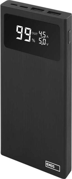 Produktbild Emos Powerbank BetaQ 10, 10 000 mAh, 22,5 W, schwarz (10000 mAh, 22.50 W, 37 Wh)