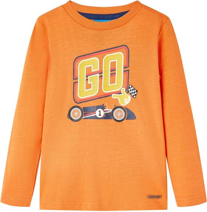 VidaXL Kinder-Langarmshirt Dunkelorange 128,Material: 100 (128)