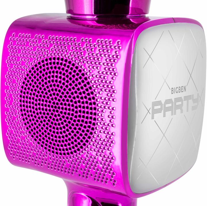 Image du produit Bigben PARTY BTMIC - Microphone + haut-parleur sans fil avec effets lumineux - rose
