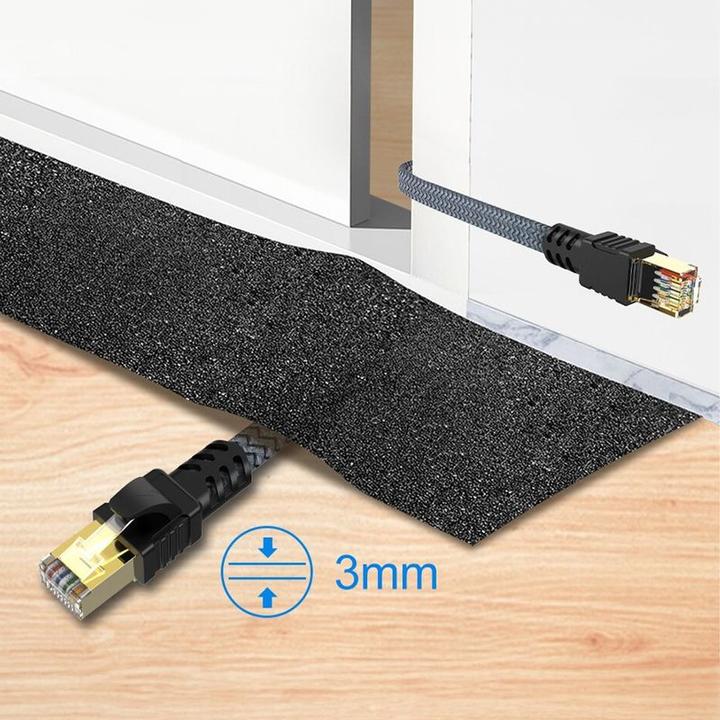 Produktbild Hermex 20m Netzwerkkabel Flachkabel Ethernet LAN Kabel RJ45 Cat. 7 UTP (U/UTP, CAT7, 20 m)