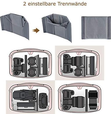 Produktbild Only-Bags.Store Kameratasche Grosse Umhängetasche Schultertasche, für DSLR SLR-Kamera und Zubehör, Rosa (Kamera Schultertasche)