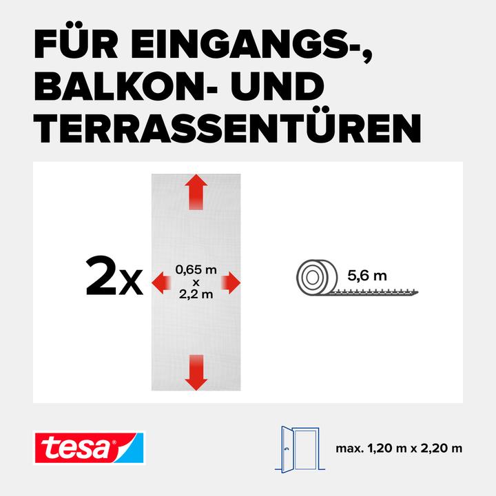 Actual product image tesa Insect screen STANDARD for windows, with Velcro tape, without drilling (120 x 220 cm)