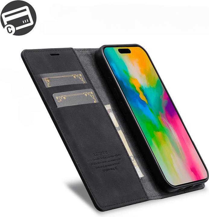 Immagine prodotto LC.Imeeke iPhone 16 - Custodia Flip Vintage (Apple iPhone 16)