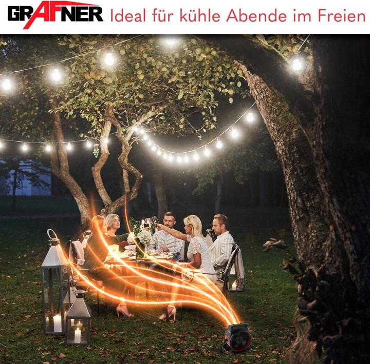 Produktbild Grafner Elektroheizer Heizlüfter Bauheizer 2000 Watt Heizstrahler EH10933 (2000 W)