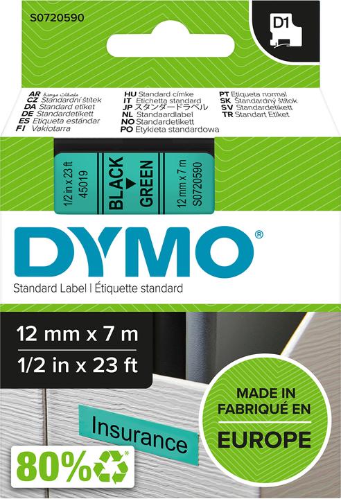 Produktbild Dymo S0720590 (1.20 cm, Schwarz)