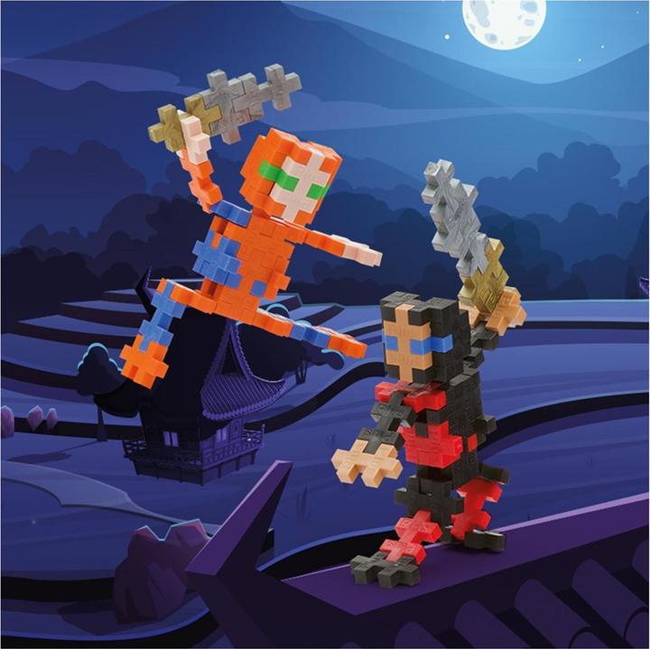 Actual product image Plus-Plus 100 creative building blocks Ninja