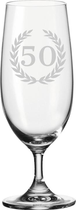 Produktbild Luxentu Biertulpe / Pilsglas mit Gravur 50. Jubiläum (0.36 l, 1 x)