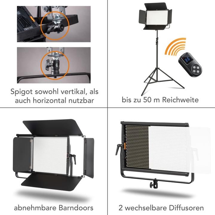 Image du produit Walimex LED Niova 150-F Pro 150W Bi Color Set4 (Panneaux lumineux)