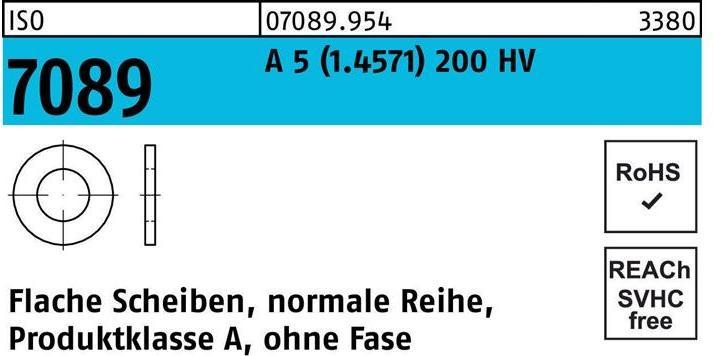 Actual product image Bufab Washer ISO 7089 without chamfer 30 A 5 (1.4571) 200 HV