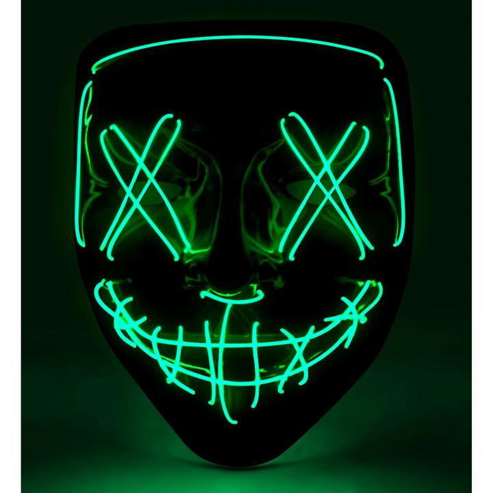 Produktbild Widmann Gruselige X Maske mit Grüner LED Beleuchtung