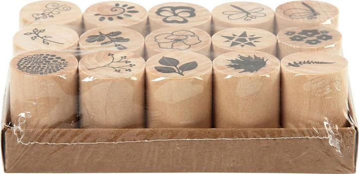 Image du produit Creativ Company Tampons décoratifs Fleurs et feuilles, 15 pièces