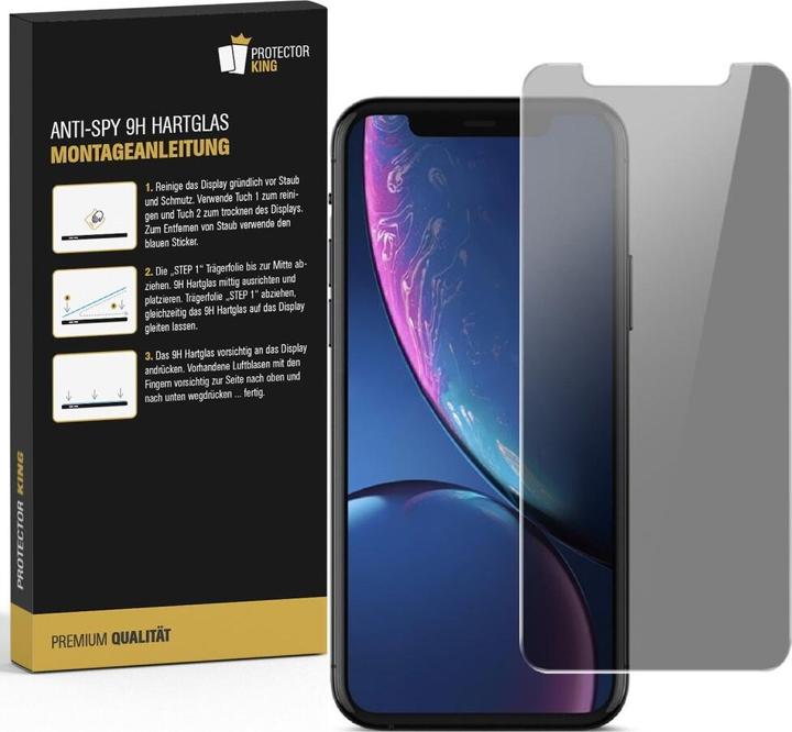 Produktbild Protectorking 1x Echtes Tempered 9H Panzerhartglas Blickschutz (1 Stück, Apple iPhone X)