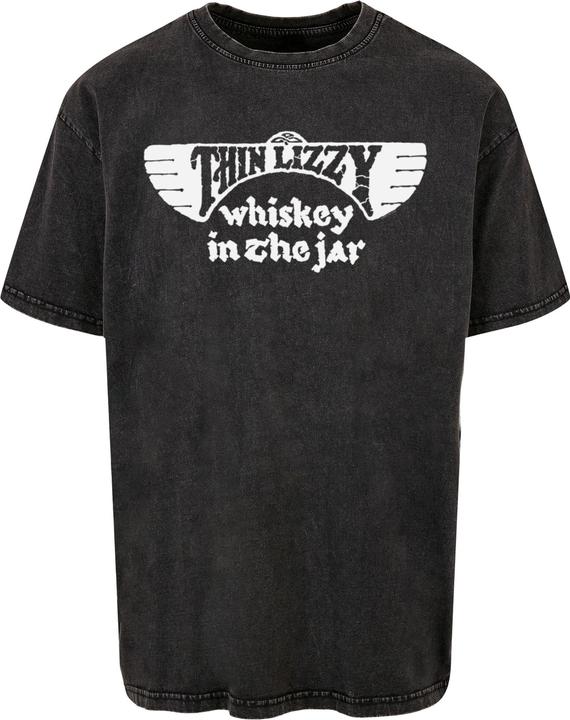 Merchcode Thin Lizzy - Whiskey Amended Acid Washed Oversize Tee - 160097