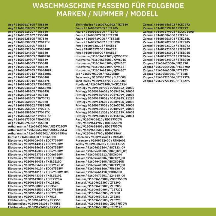 Valori nutrizionali e ingredienti AEG Condensatore Electrolux 125002051/6 5µF 425/475V per motore asciugatrice