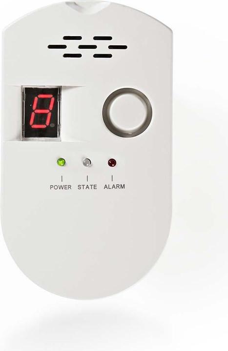 Image du produit Nedis Alarme gaz | Alimentation secteur | Durée de vie du capteur : 10 ans | Conforme à la norme EN : EN