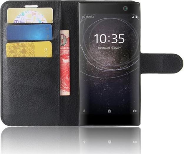 Actual product image MU Classic Leather cover with litchite texture (Sony Xperia XA2)