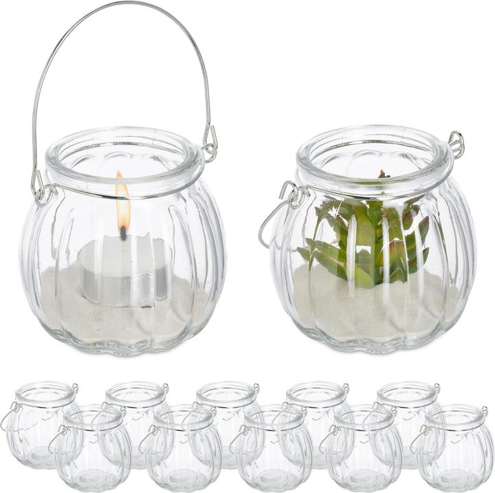 Actual product image Relaxdays 12x lantern (12 x, 8 x 8 x 7.5 cm)