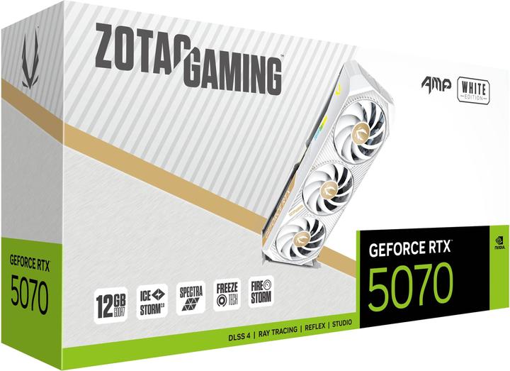 Image du produit Zotac GeForce RTX 5070 AMP White Edition (12 Go)