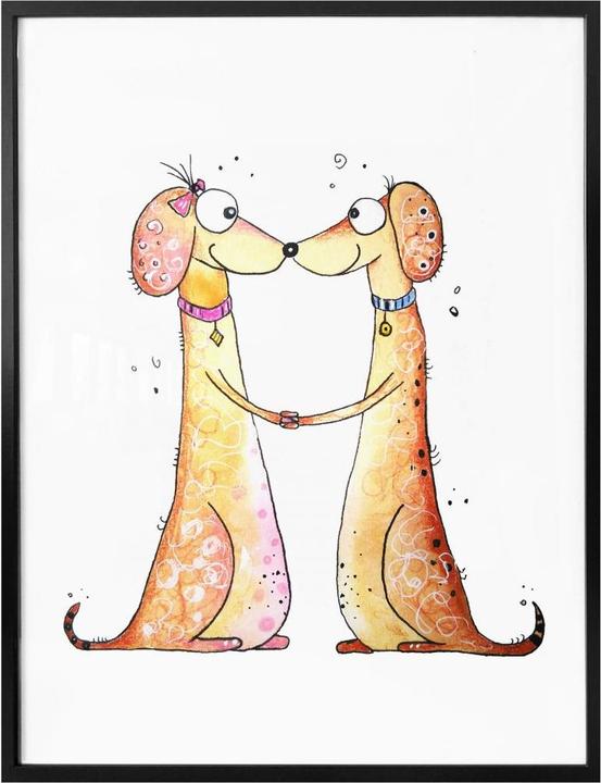 Actual product image Trenddeko Dachshunds in love (30 x 40 cm)