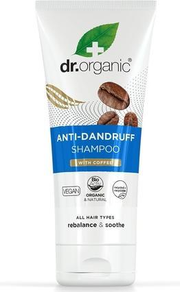 Productafbeelding Dr. Organic DR.ORGANIC Organic Coffee Anti-Dandruff Shampoo przeciwłupieżowy szampon z ekstraktem z organicznej (200 ml, Vloeibare shampoo)
